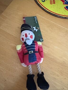 Holiday Nutcracker Plush Dog Toy - Red & Black